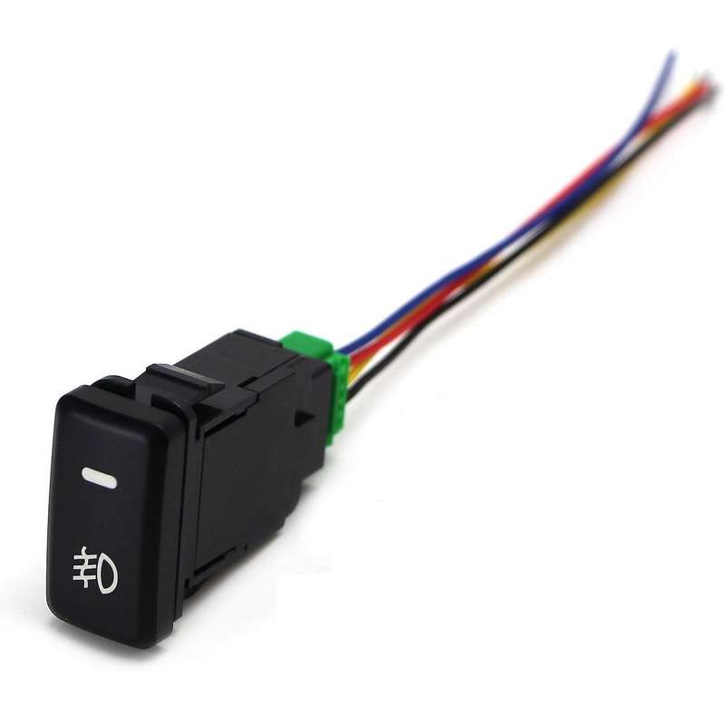 Waterproof Fog Lamp Switch with 4 Line Compatible Toyota Lexus White Light
