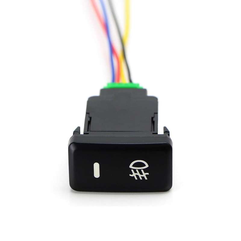 Waterproof Fog Lamp Switch with 4 Line Compatible Toyota Lexus White Light