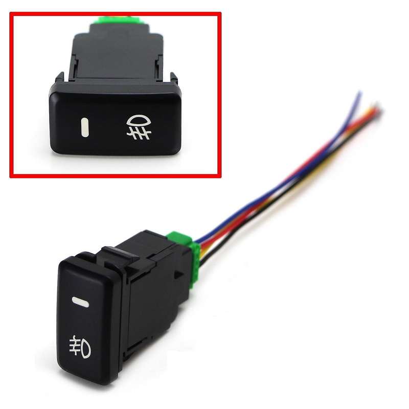 Waterproof Fog Lamp Switch with 4 Line Compatible Toyota Lexus White Light