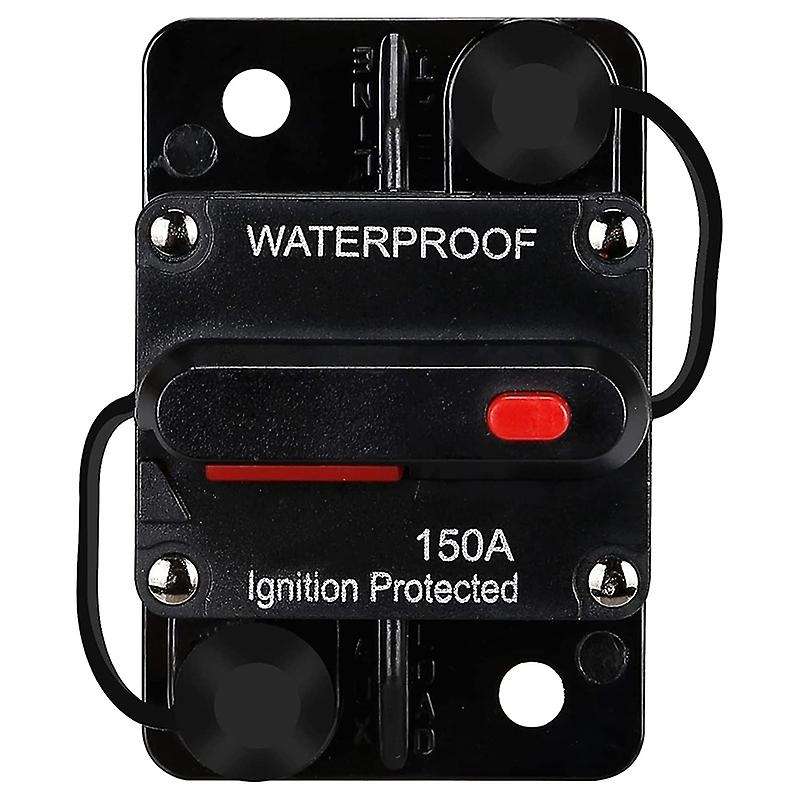 Waterproof Circuit Breaker,with Manual Reset,12v-48v Dc,150a,for Car Trolling Motors Boat Power