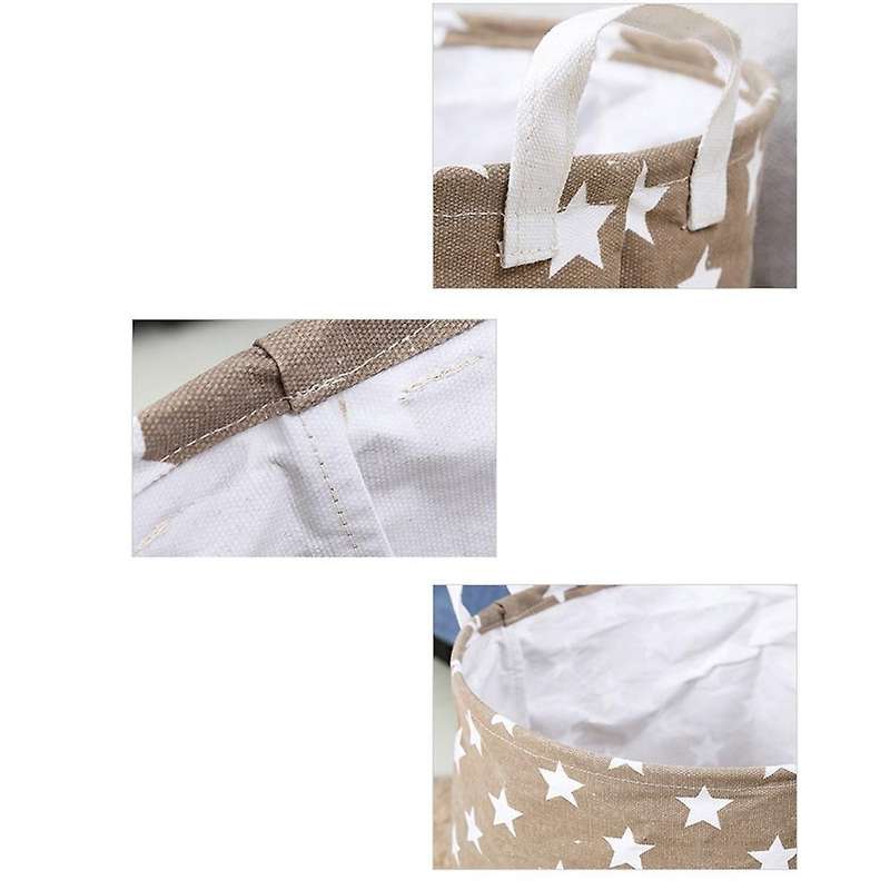 Waterproof Collapsible Extra Large Drawstring Clothes Hamper Storage with Handle with Stylish Stars