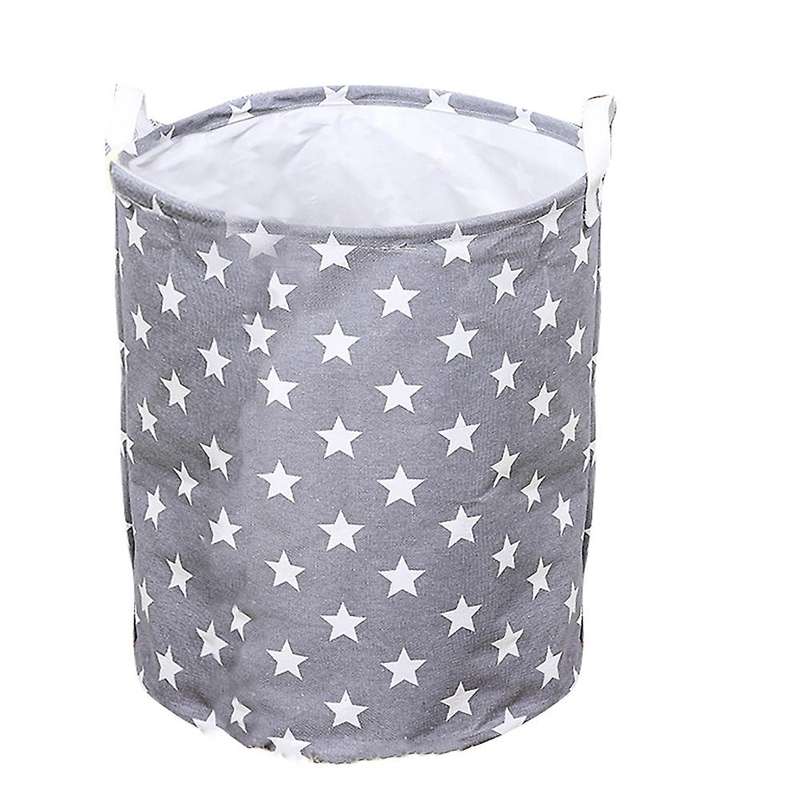 Waterproof Collapsible Extra Large Drawstring Clothes Hamper Storage with Handle with Stylish Stars