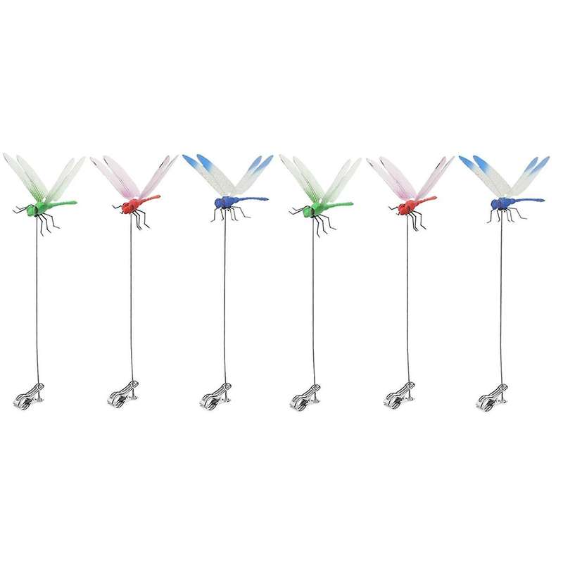Waterproof Dragonfly Clip Set 3pcs for Outdoor Garden Decoration Weather-Resistant with Strong Grip