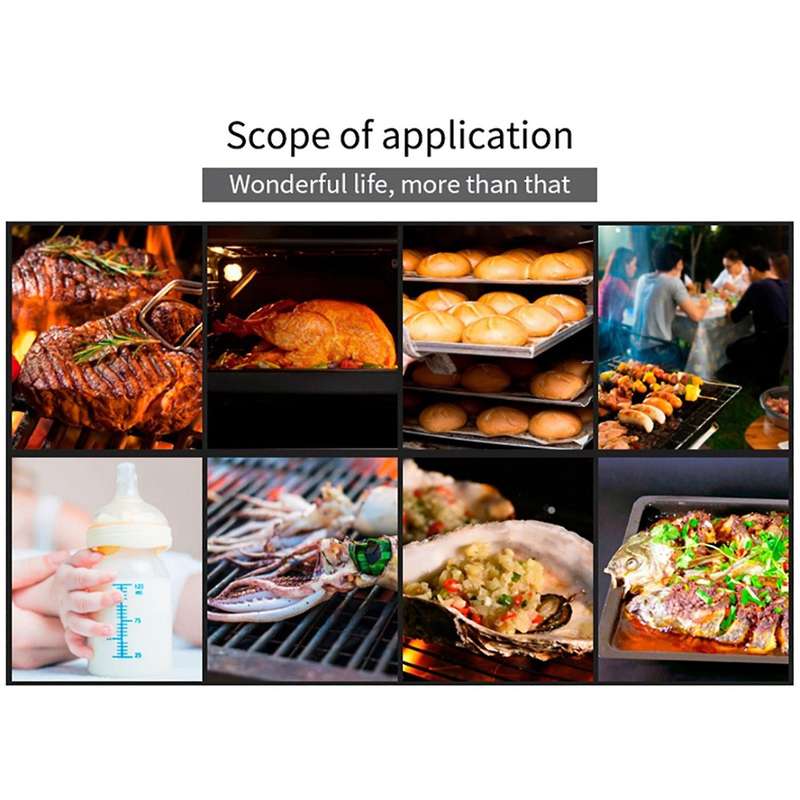 Waterproof Dual Probe Digital Meat Thermometer with Touch Screen for Grill BBQ Food