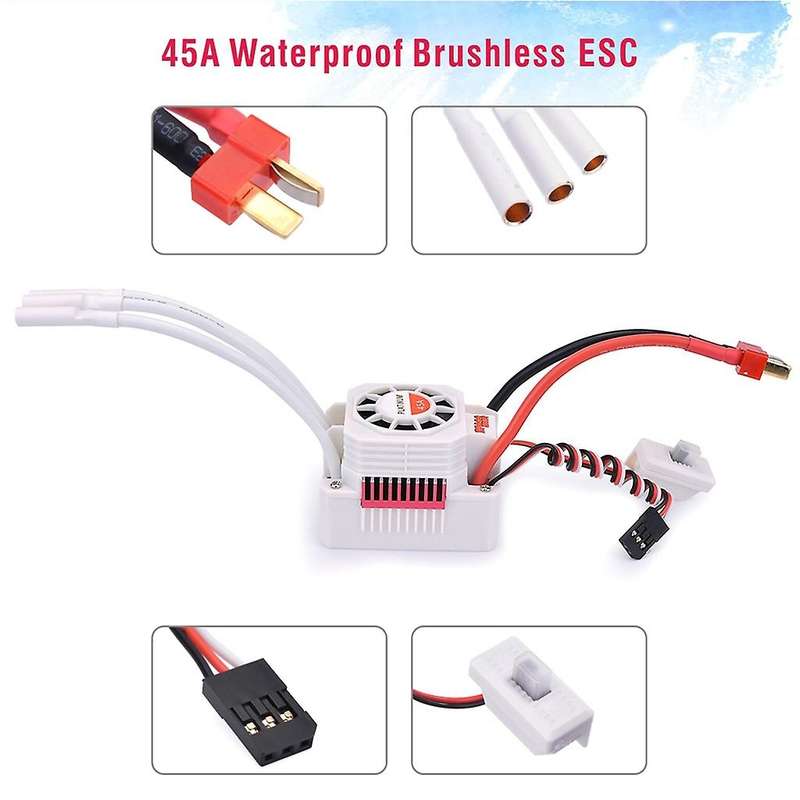 Waterproof Series 2845 Brushless Motor &45A ESC for 10428/12428 P601 -3930KV