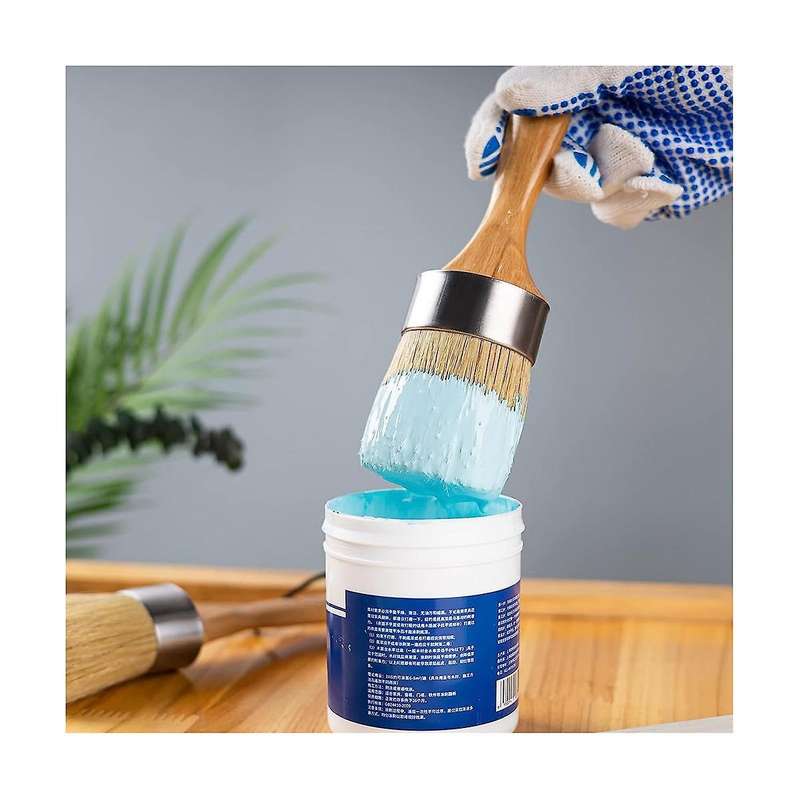 Wax and Chalk Paint Brush ( 2), Wax Brushes and Chalk Paint for Furniture Diy Art Crafts, Natural Br