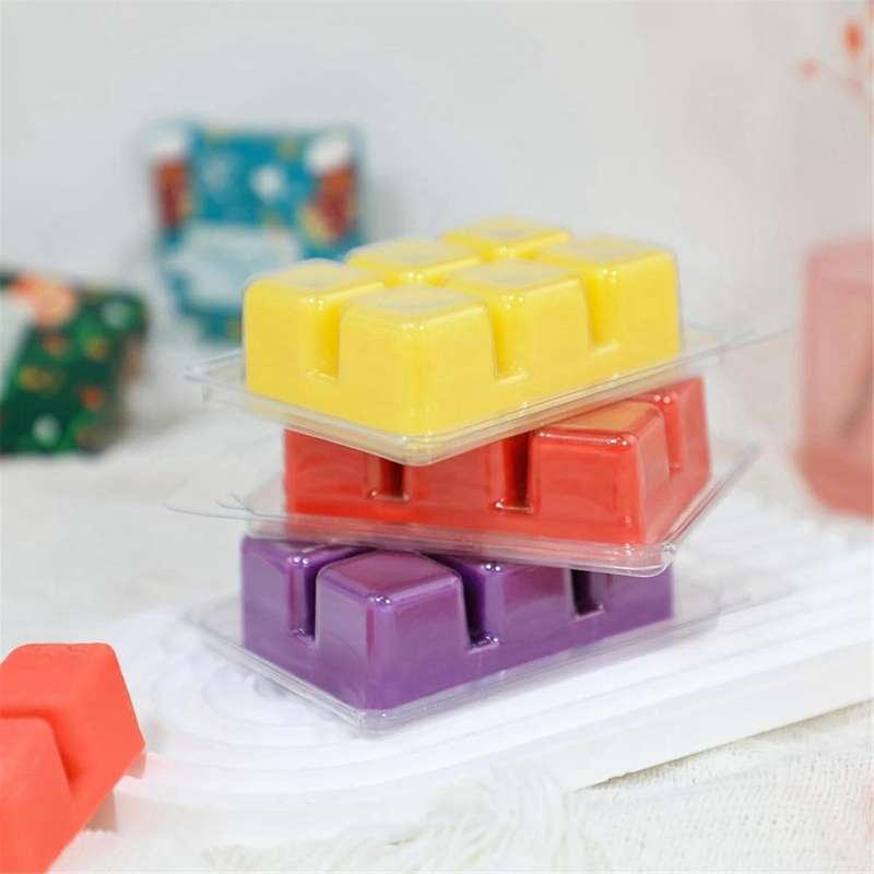 Wax Melt 100 Pack - Clear Plastic Wax Melt Containers Wax Melt Clamshells for Diy Homemade Candle Ma