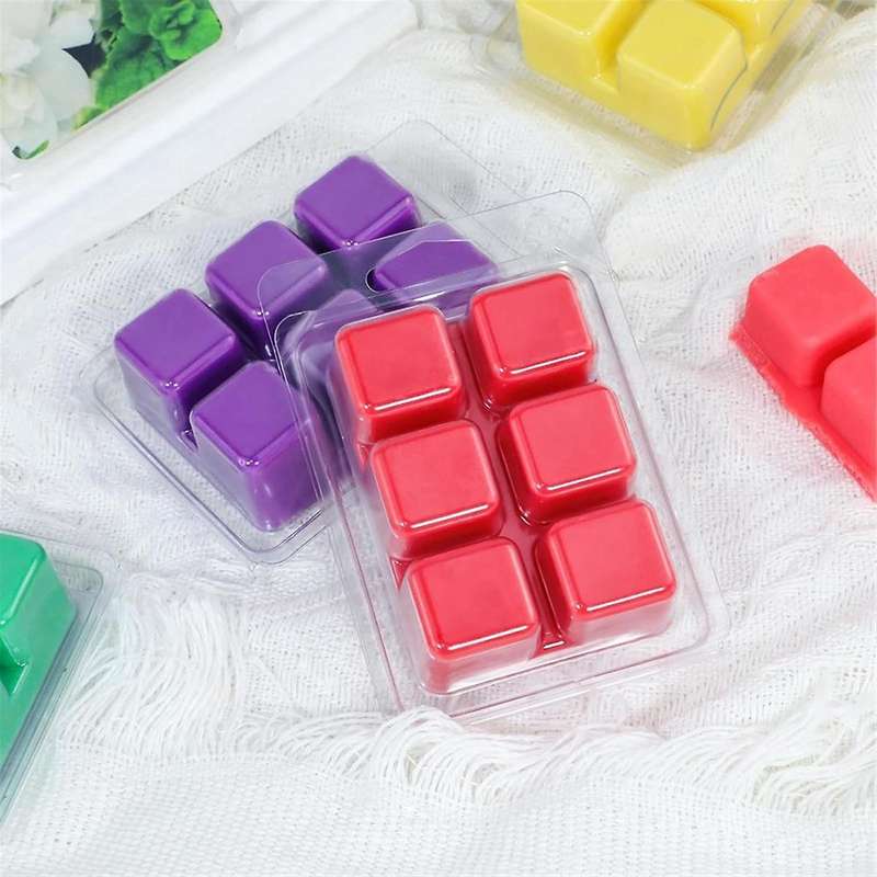 Wax Melt 100 Pack - Clear Plastic Wax Melt Containers Wax Melt Clamshells for Diy Homemade Candle Ma