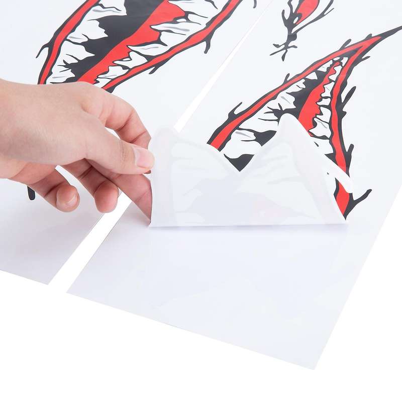 Waterproof Vinyl Decal Teeths for Most Kayak Boat Car Truck Stickers