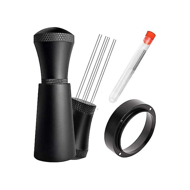 Wdt Tools Espresso Distribution Tool - 53.5mm Dosing Funnel & 0.35mm 316 Stainless Steel Needles Sti
