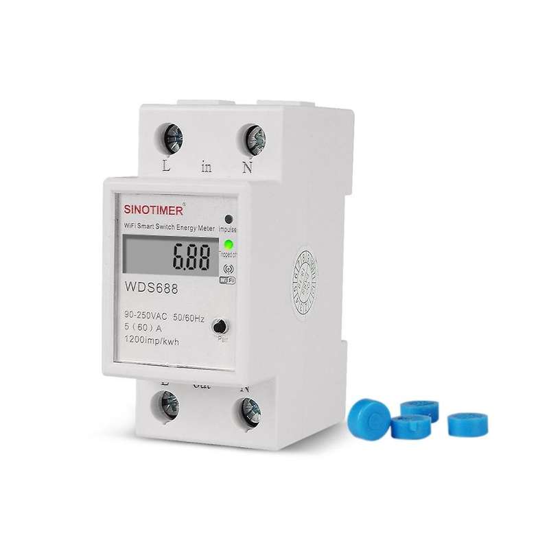 Wds688 Smart Wifi Single-phase Energy Meter Multifunction Rail Energy Meter 5-60a 230v