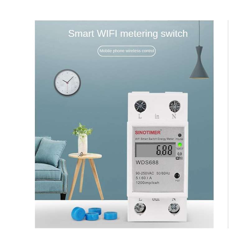 Wds688 Smart Wifi Single-phase Energy Meter Multifunction Rail Energy Meter 5-60a 230v