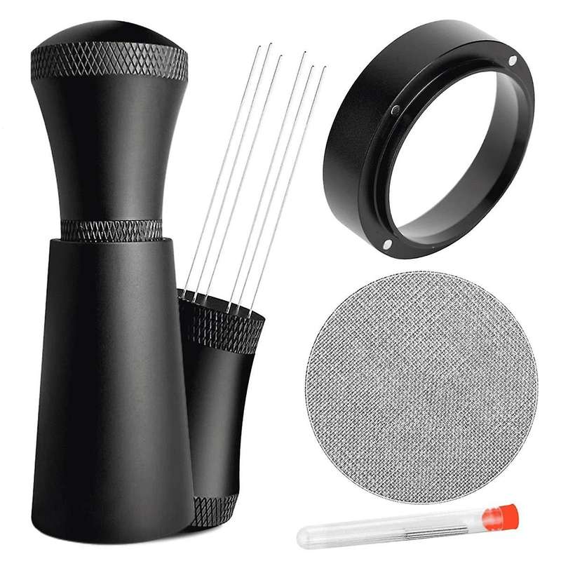 WDT Tools Espresso Puck Screen - 54mm Dosing Funnel & Stainless Steel Needles Coffee Stirrer Distrib