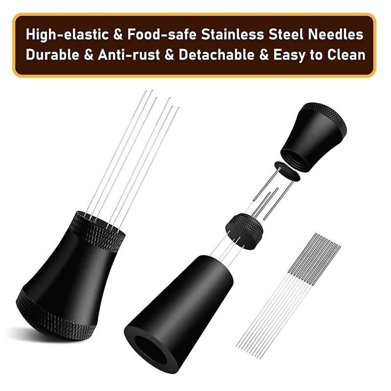 WDT Tools Espresso Puck Screen - 54mm Dosing Funnel & Stainless Steel Needles Coffee Stirrer Distrib