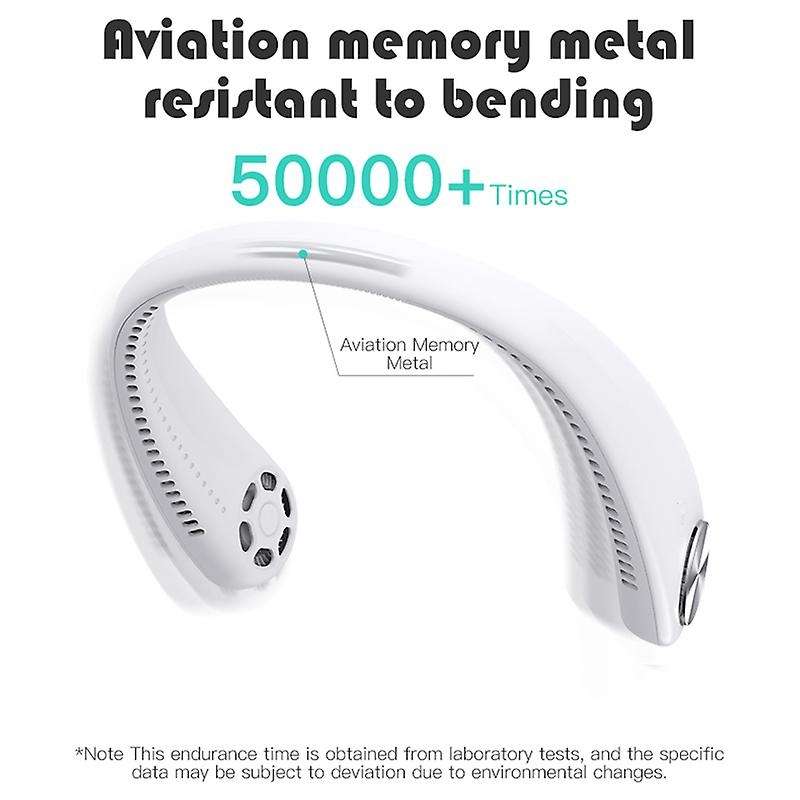 Wearable Halter Fan Mini Hanging Neck Fan USB Rechargeable Cover Halter Sports Fan Air Cooler ,White