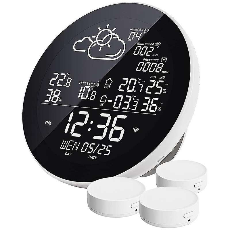 Weather Station Wireless Indoor Outdoor Digital Thermometer Hygrometer Weather Forecast Station with