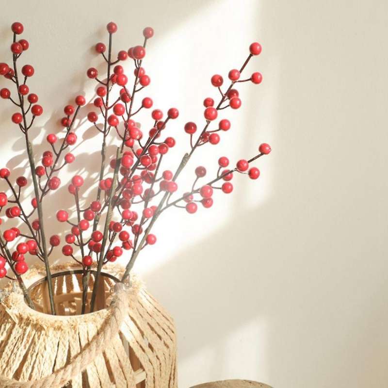 Wedding Trigeminal Holly Fortune Fruit Red Fruit Christmas Acacia Red Bean Artificial Flower Fake F