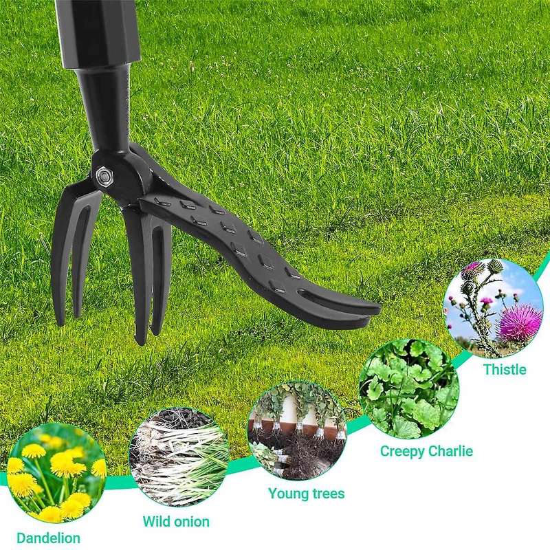 Weed Puller with Long Handle- Adjustable Stand Up Weed Puller Tool, Heavy Duty Stand Dandelions Dig