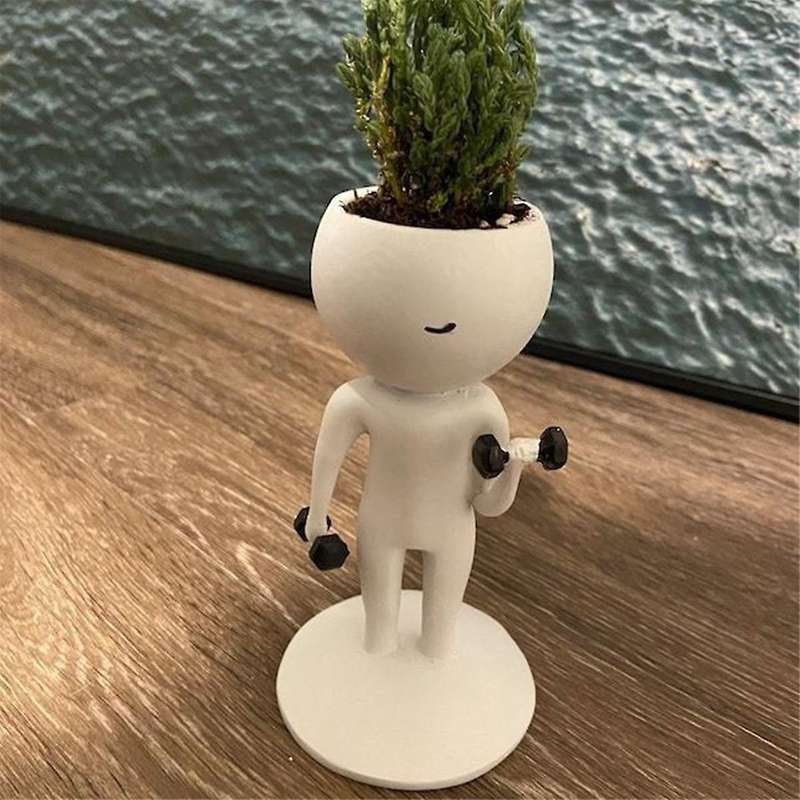 Weightlifting Succulent Flower Pots, Gym Succulent Flower Pots, Fitness Succulent Flower Pots
