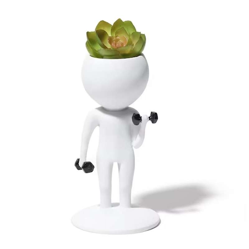 Weightlifting Succulent Flower Pots, Gym Succulent Flower Pots, Fitness Succulent Flower Pots