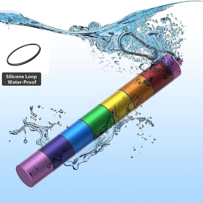 -Weekly Pill Box-Metal Pill Box 7 Day Waterproof-Travel Pill Case - Stackable Pill Container 2 Pack