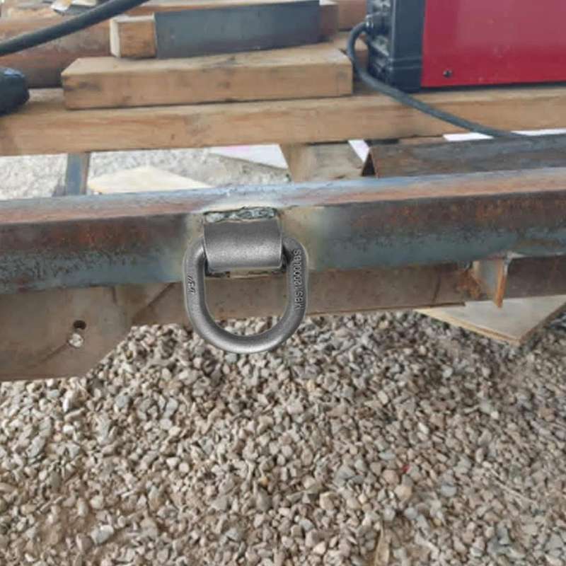 Weld On D Ring Heavy Duty Trailer Truck D Ring 4-pack Trailer Tie Down Anchor,1/2 Inch Stake Pocket