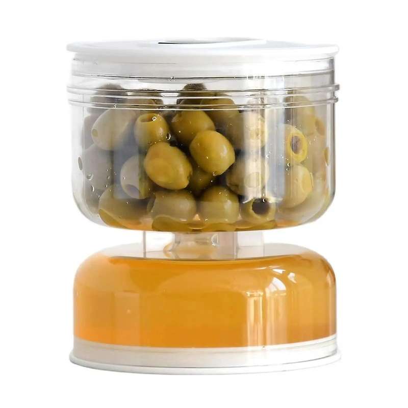 Wet and Dry Dispenser, Hourglass Jar Cucumber Container for Kitchen Food Juice Separation Tool New