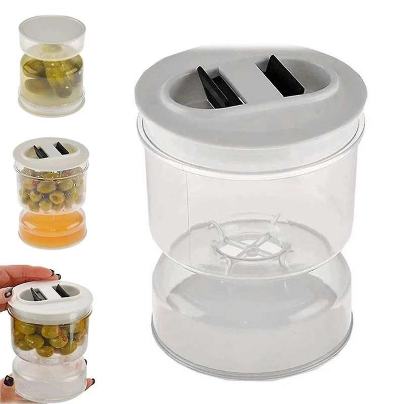 Wet and Dry Dispenser, Hourglass Jar Cucumber Container for Kitchen Food Juice Separation Tool New