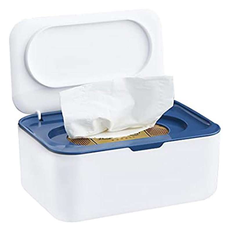 Wet Wipe Dispenser,baby Napkin Storage Box Holder Container Dust-proof Wet Tissue Box , Office (gra