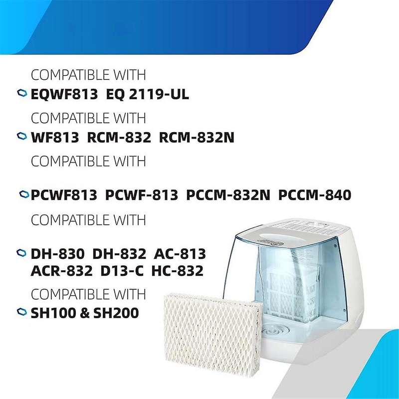 WF813 Humidifier Wick Filter Replacement for EQWF813 Compatible with RCM832, RCM-83 PCWF813 PCCM 840