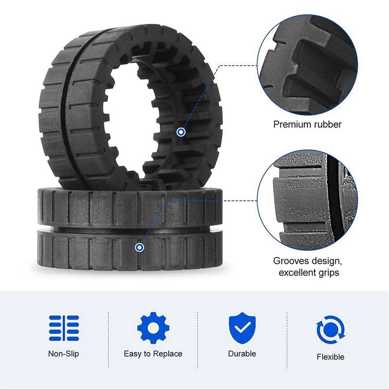 Wet Mop Pads and Replacement Wheel Tires for Jet M6 (6110) (6012) (6112) (6113) Ultimate Robot Mop