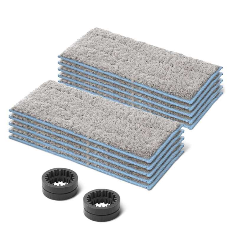 Wet Mop Pads and Replacement Wheel Tires for Jet M6 (6110) (6012) (6112) (6113) Ultimate Robot Mop