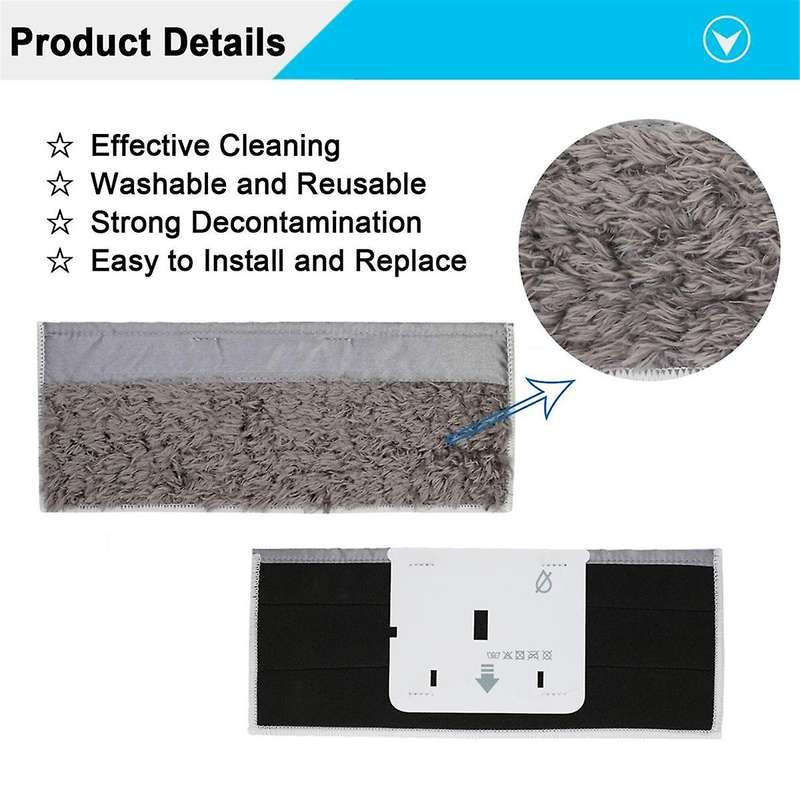 Wet&dry Mop Pads and Replacement Wheel Tires for Jet M6 (6110) (6012) (6112) (6113) Ultimate Robot