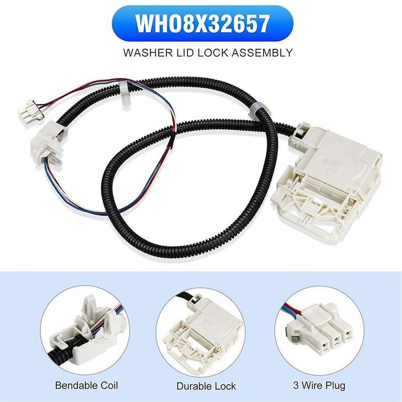 WH08X32657 WH08X31222 Washer Lid Lock for Washing Machines Replacement Lid Switch