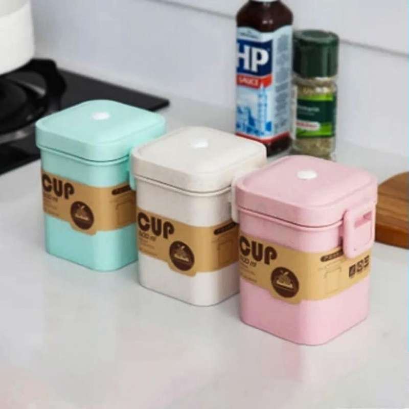 Wheat Straw Soup Cup Breakfast Cup Microwaveable Square Buckle Sealed Soup Pot Food Storage Containe