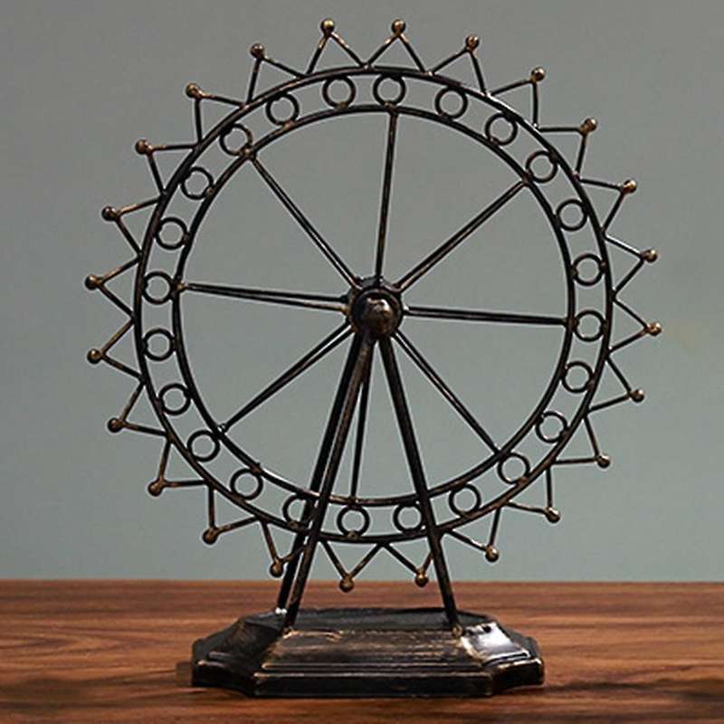 Wheel Metal Mold, Rotating Wrought Iron, Happy Wheel, Metal Model Decoration, Home, Living Room