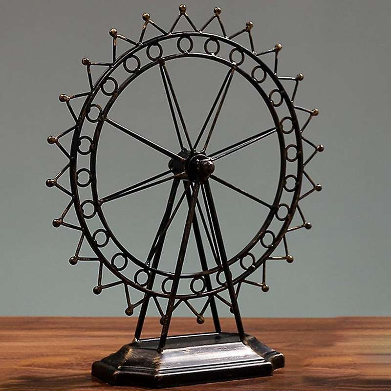 Wheel Metal Mold, Rotating Wrought Iron, Happy Wheel, Metal Model Decoration, Home, Living Room