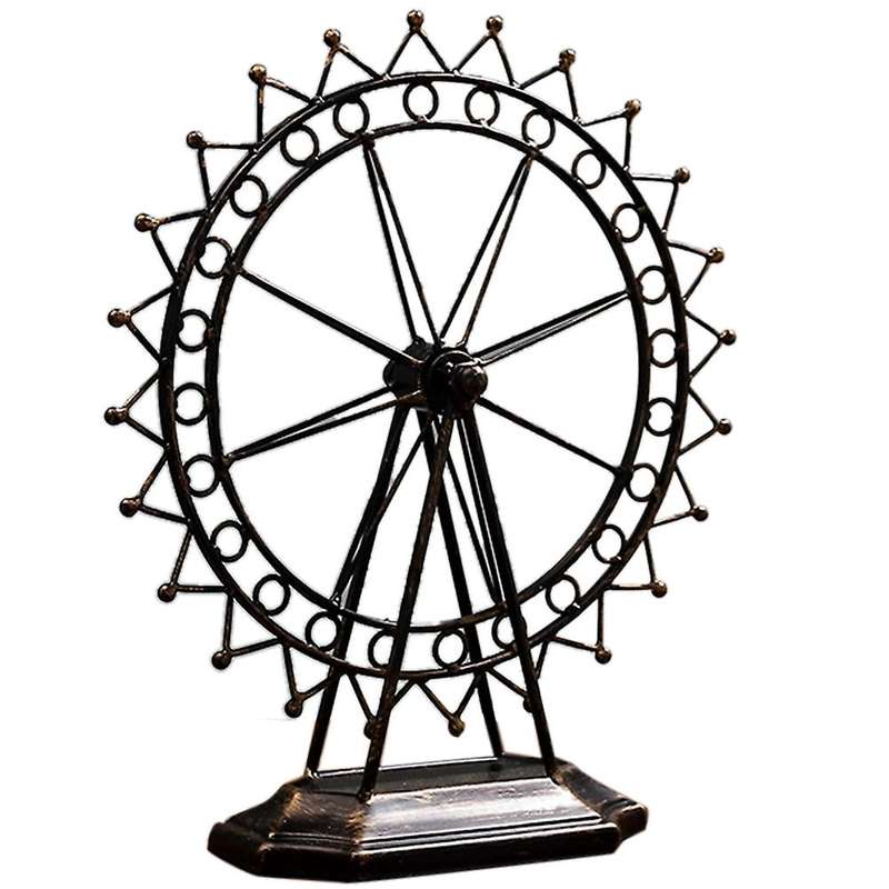 Wheel Metal Mold, Rotating Wrought Iron, Happy Wheel, Metal Model Decoration, Home, Living Room