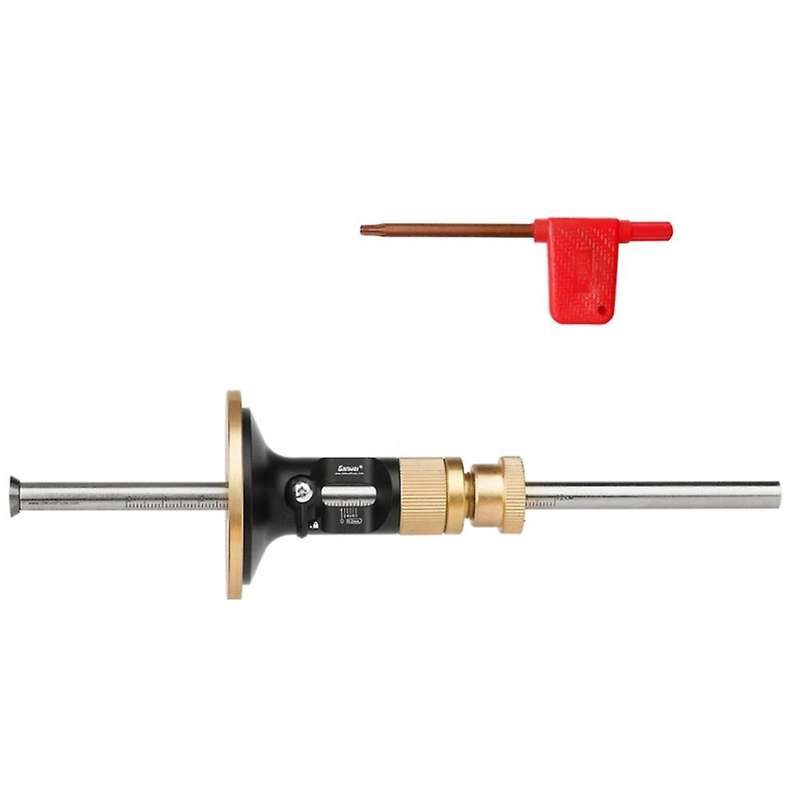Wheel Marking Gauge Woodworking Marking Scriber with 2 Replacement Solid Metal Bar Wood Scribe Too