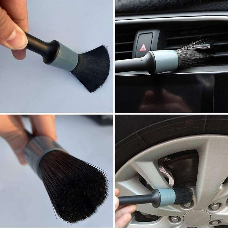 Wheel Tire Brush, Soft Bristle Car Wash Brush, 5 Different Sizes Detailing Brush, Cleans Dirty Tires