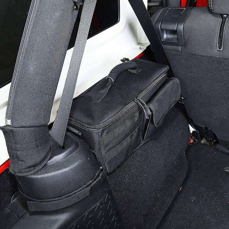 Wheel Well Storage Bag, Rear Trunk Organizer with Handle 2007-2017 for Wrangler JK 4 Door, Left Side