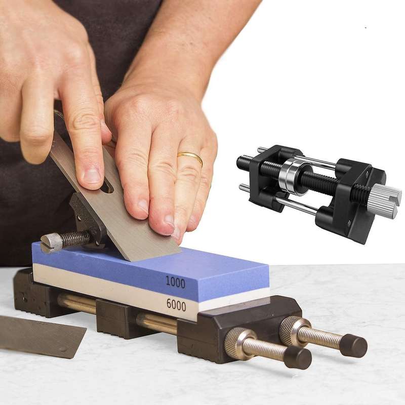 Whetstone Knife Sharpening Stone Set for Knives Complete with Honing Guide, Premium Holder Base and