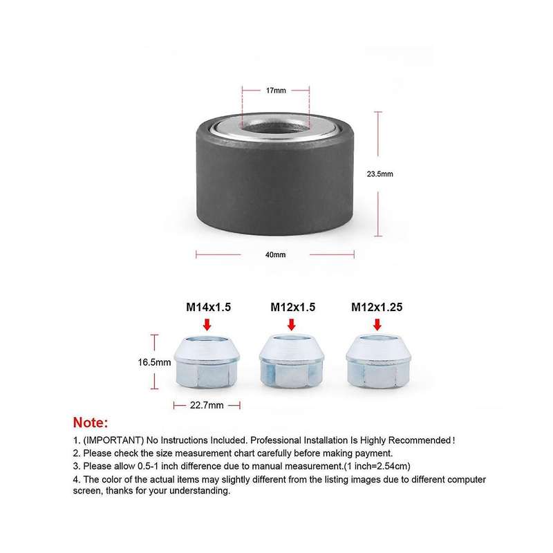 Wheel Stud Installer Tool Wheel Bolt Installer 3/4inch Hex Wheel Lug Nuts 12x1.5, 12x1.25,14x1.5 Fo