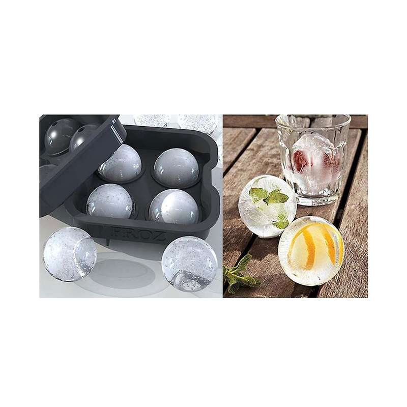 Whiskey Ice Ball Maker Food Grade Reusable Silicone Ice Mold Tray Ice Cube Mold Kitchen with 5cm Bal