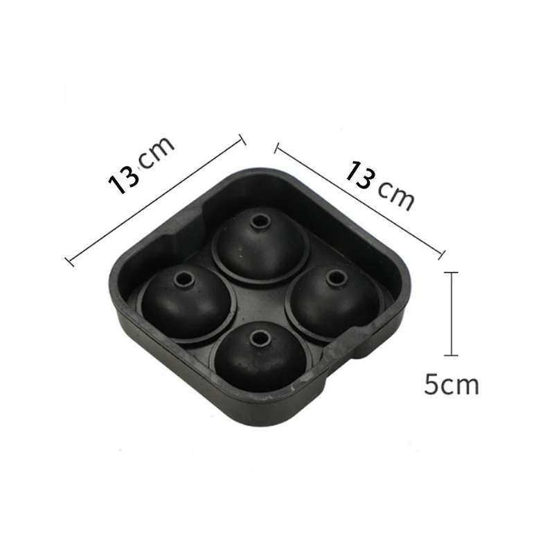 Whiskey Ice Ball Maker Food Grade Reusable Silicone Ice Mold Tray Ice Cube Mold Kitchen with 5cm Bal