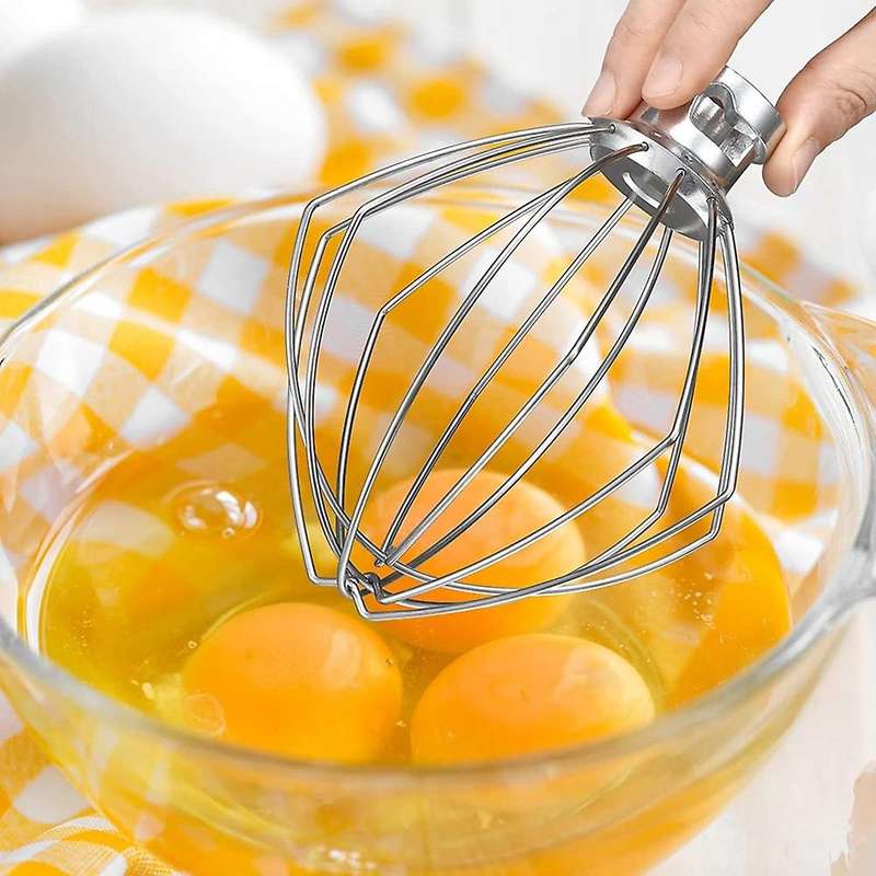 Whisk Attachment for Stand Mixer with Tilting Head, Stainless Steel Egg Cream Stirrer, Cake Mayonna