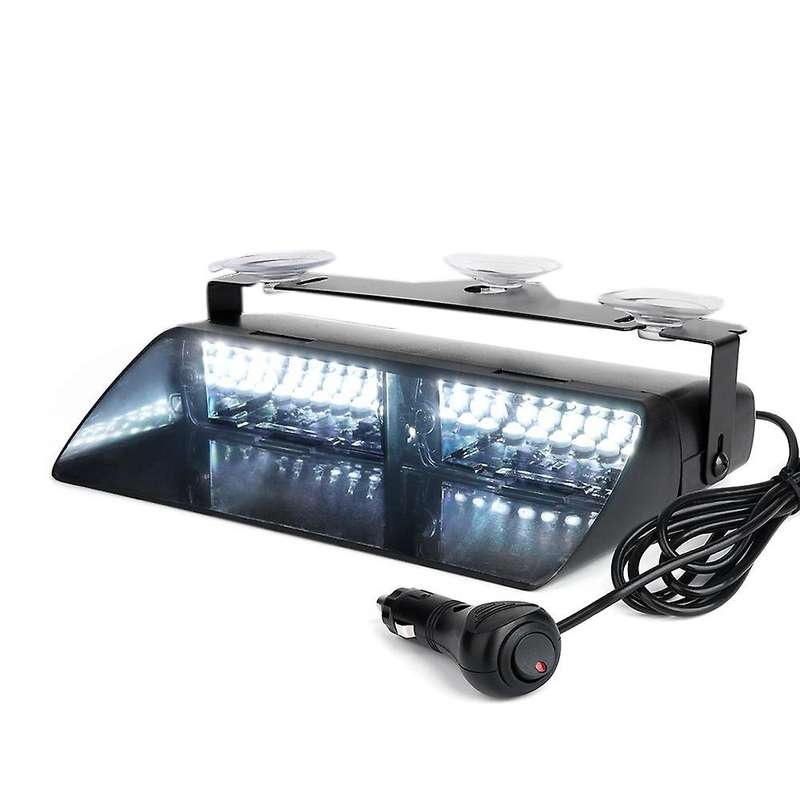 White 16 LED High Intensity LED Law Enforcement Emergency Hazard Warning Strobe Lights for Interior