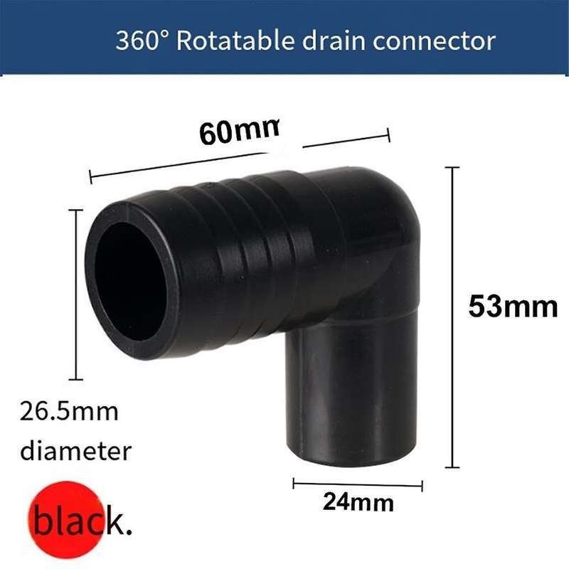 White Bilge Pump Small Drain Connector Water Tank Outlet Connector Hose Drain Connector