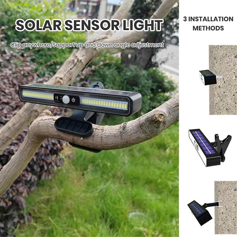 White Adjustable Angle Landscape Light Solar Landscape LED Light Waterproof Decorative Stair Clamp