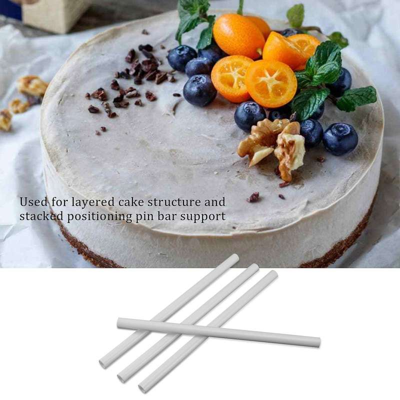 White Cake Dowel Rods for Tiered Cake Construction and Stacking Supporting Cake Round Dowels Straws